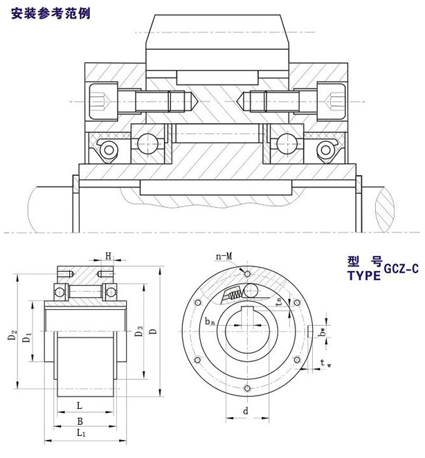 GCZ-C滾柱式單向好色先生污视频下载型號