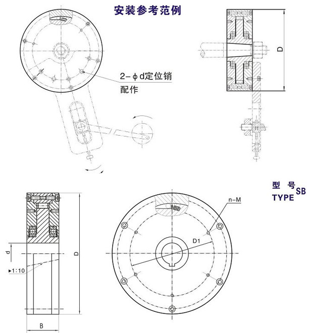 SB-A SB-B滾柱式單向好色先生污视频下载結構圖